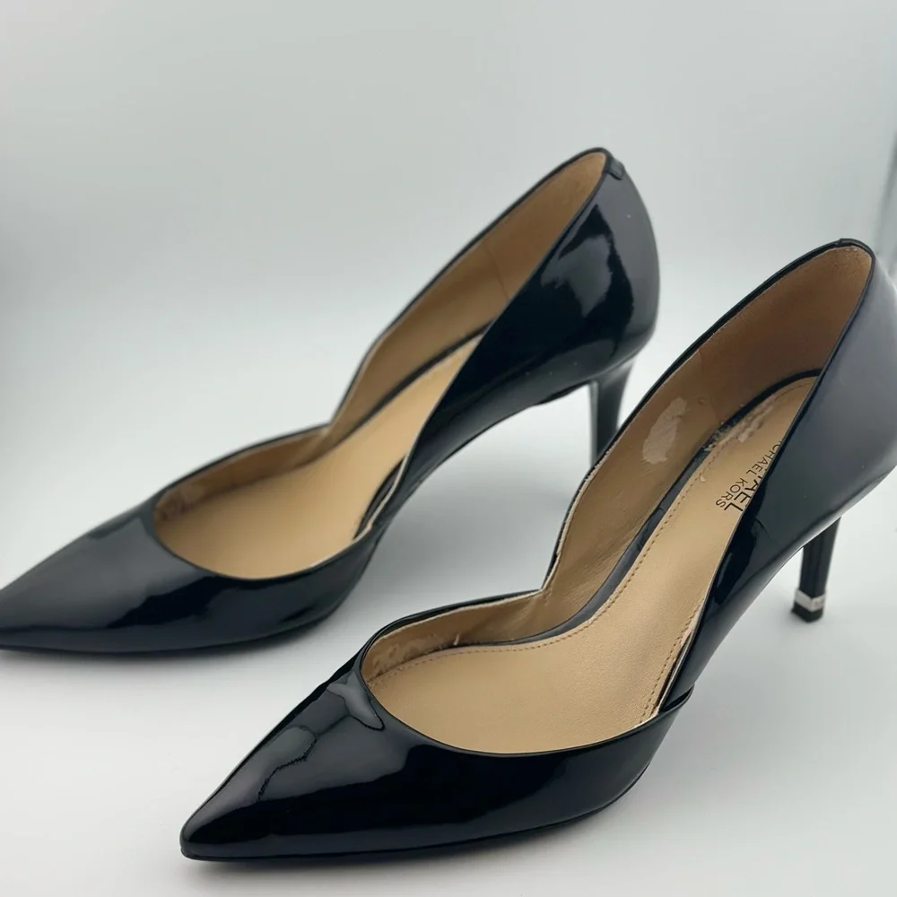 Michael Kors Black Patent Leather Pointed-Toe Heels